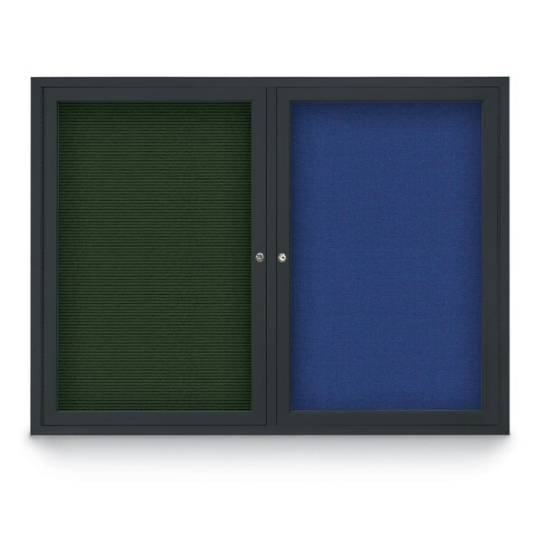 Corkboard, Med Grey/Black, 72" X36"